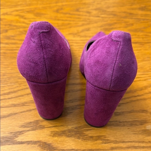 Marc Fisher Purple Suede Heels Elegant Stiletto Design - Picture 3 of 5
